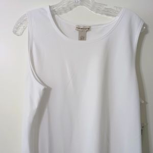 Notations XL white tank top New